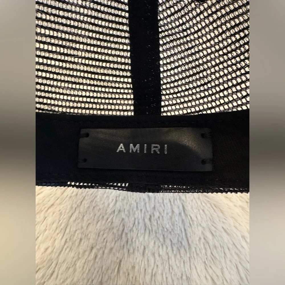 EUC AMIRI A/W 2019 Embroidered Cap in Black & White
